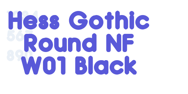 Hess Gothic Round NF W01 Black font free