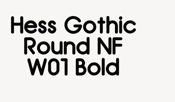 Hess Gothic Round NF W01 Bold Font