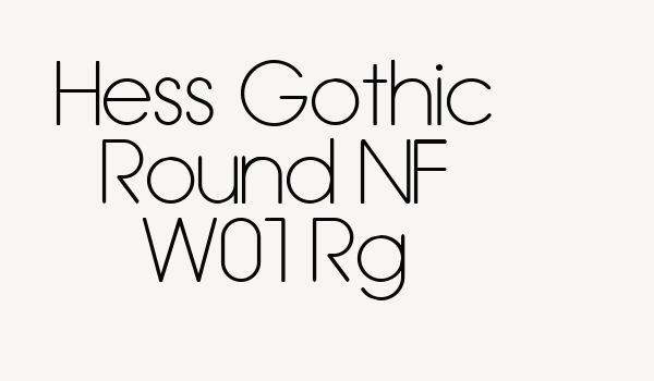 Hess Gothic Round NF W01 Rg Font