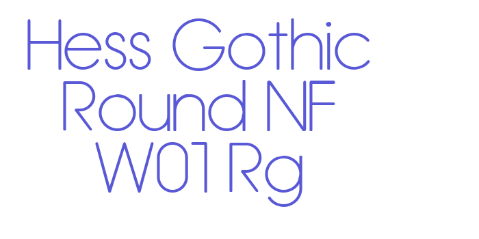 Hess Gothic Round NF W01 Rg Font