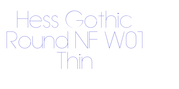 Hess Gothic Round NF W01 Thin Font Download