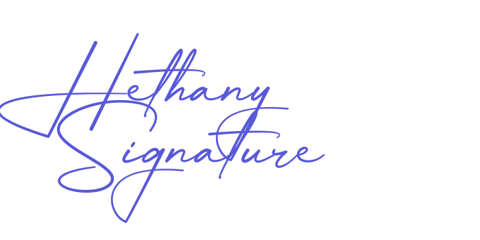 Hethany Signature Font