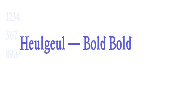 Heulgeul – Bold Bold font free