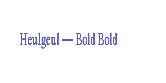 Heulgeul – Bold Bold Font Download