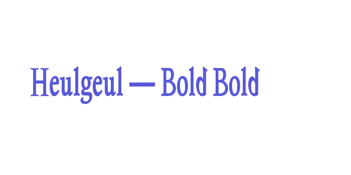 Heulgeul – Bold Bold Font