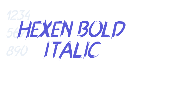 Hexen Bold Italic font free