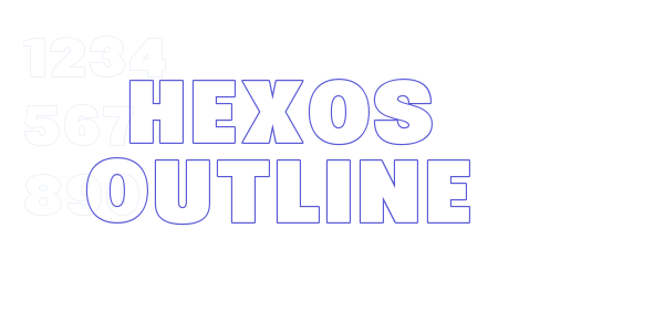 Hexos Outline font free