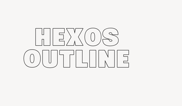 Hexos Outline Font