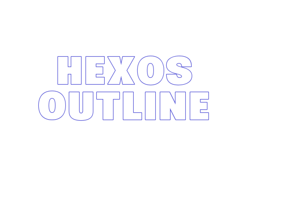 Hexos Outline Font