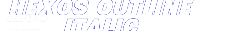 Hexos Outline Italic-font