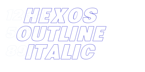 Hexos Outline Italic-font-download