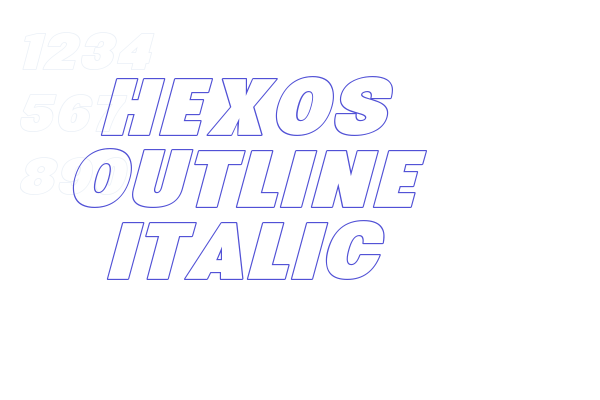 Hexos Outline Italic