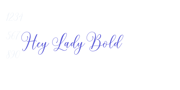 Hey Lady Bold font free