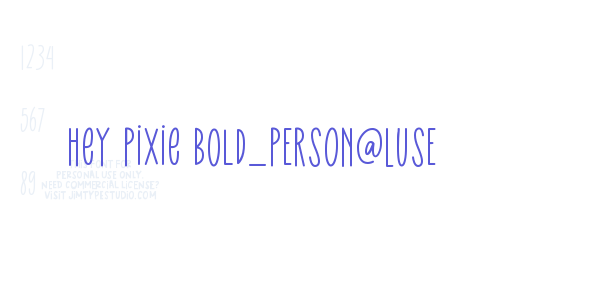 Hey Pixie Bold_PERSONALUSE font