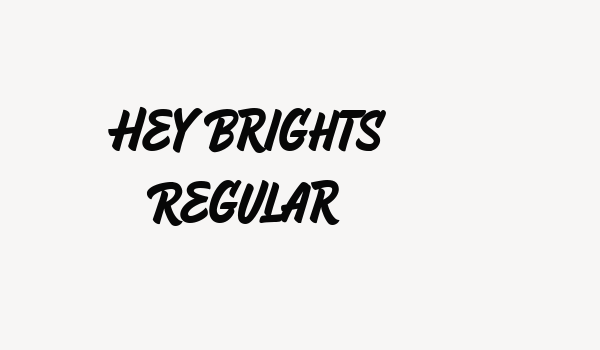 Hey Brights Regular Font