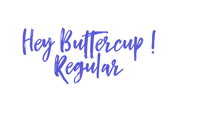 Hey Buttercup! Regular Font