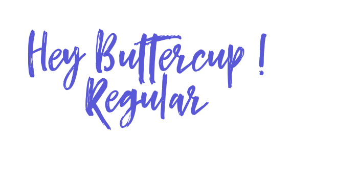 Hey Buttercup! Regular Font Download