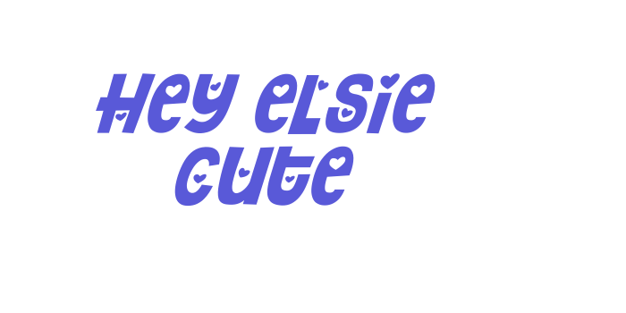 Hey Elsie Cute Font Download