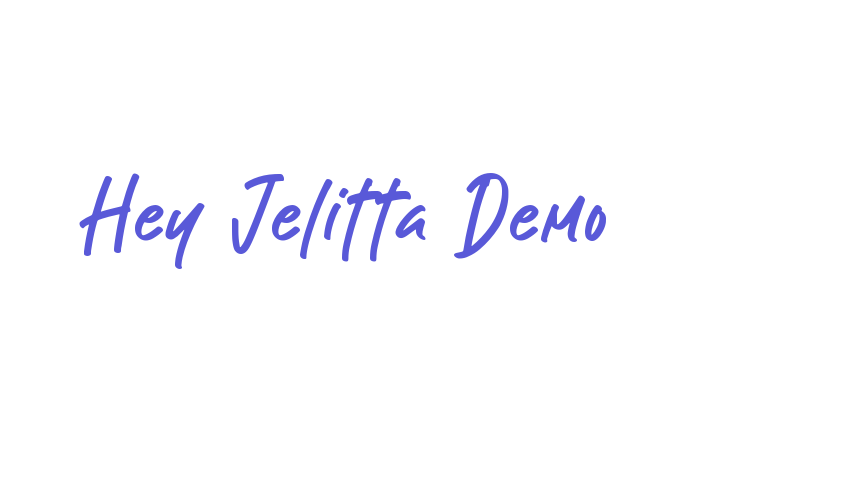 Hey Jelitta Demo Font