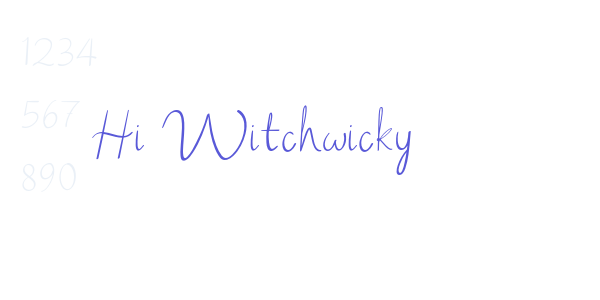 Hi Witchwicky font