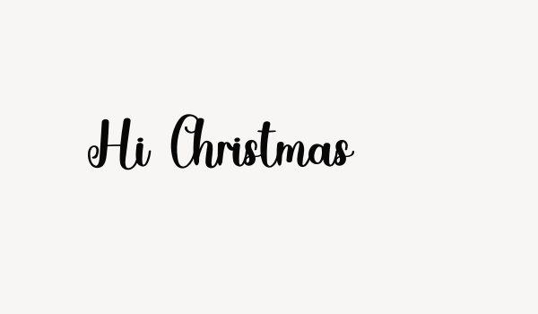 Hi Christmas Font