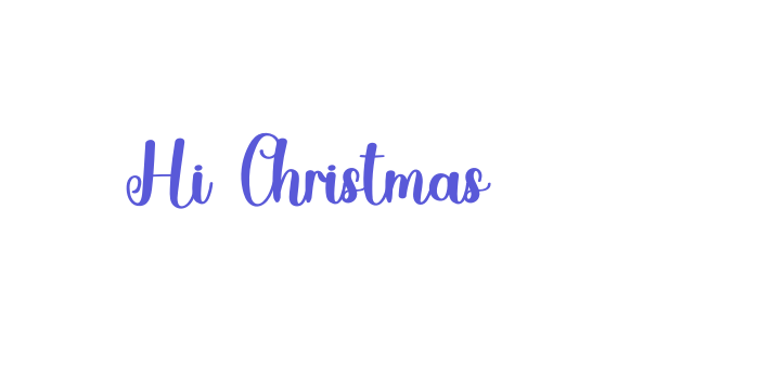 Hi Christmas Font Download