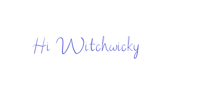 Hi Witchwicky Font Download