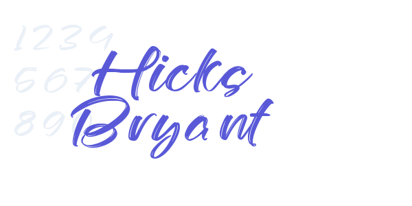 Hicks Bryant font free