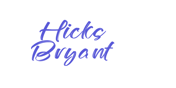 Hicks Bryant Font Download