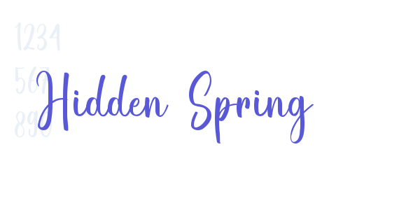 Hidden Spring font free