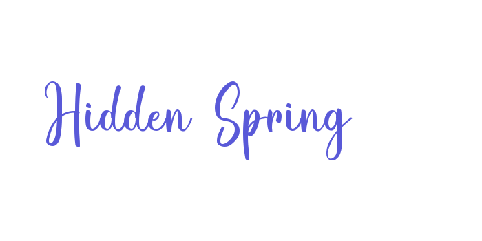 Hidden Spring Font Download