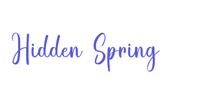 Hidden Spring Font