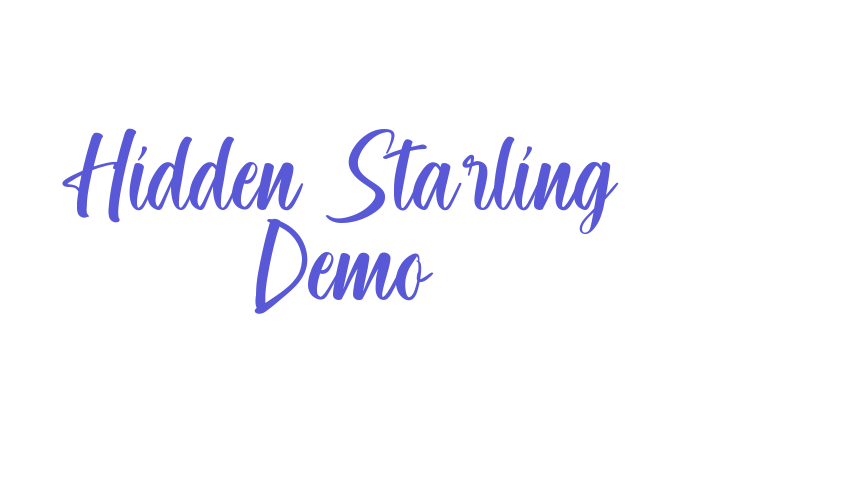 Hidden Starling Demo Font Download