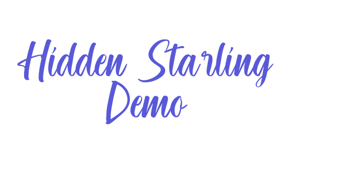 Hidden Starling Demo Font Download