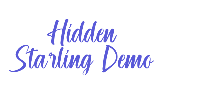 Hidden Starling Demo Font