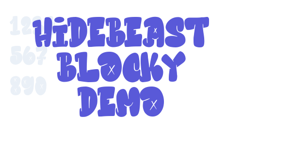 Hidebeast Blocky Demo font free