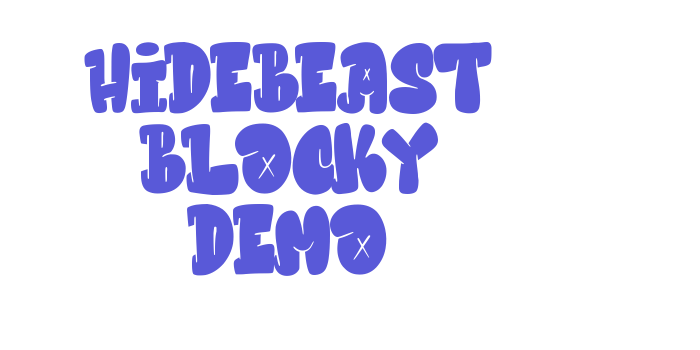 Hidebeast Blocky Demo Font Download