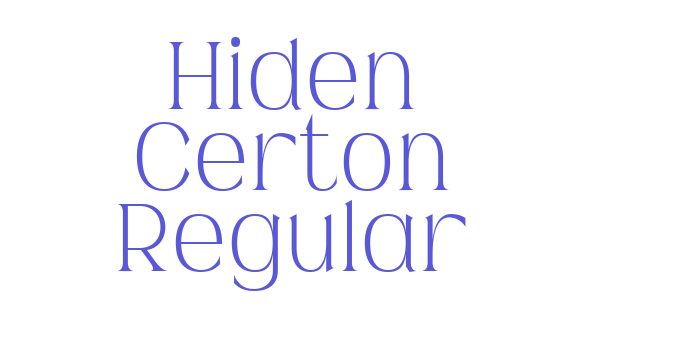 Hiden Certon Regular Font Download