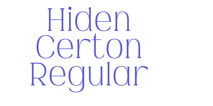 Hiden Certon Regular Font