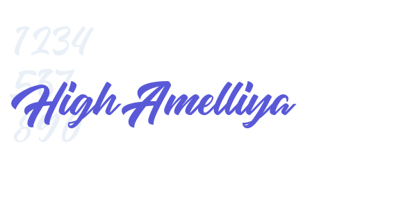 High Amelliya font free