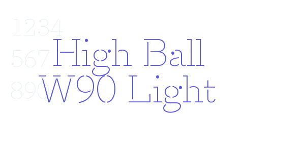 High Ball W90 Light font free