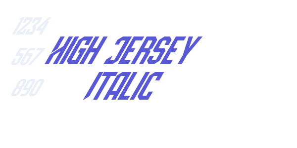 High Jersey Italic font free