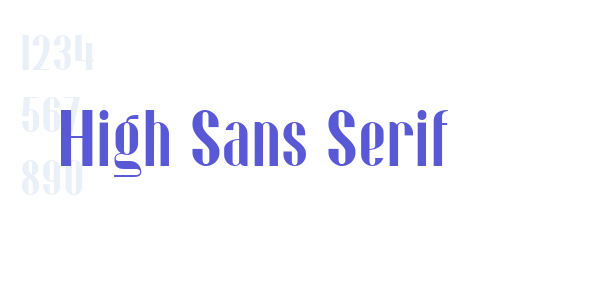 High Sans Serif font free