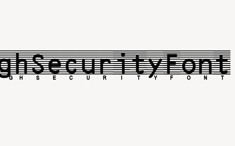 HighSecurityFont Font