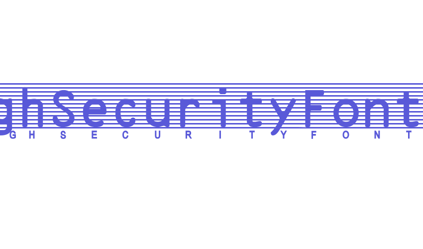 HighSecurityFont Font