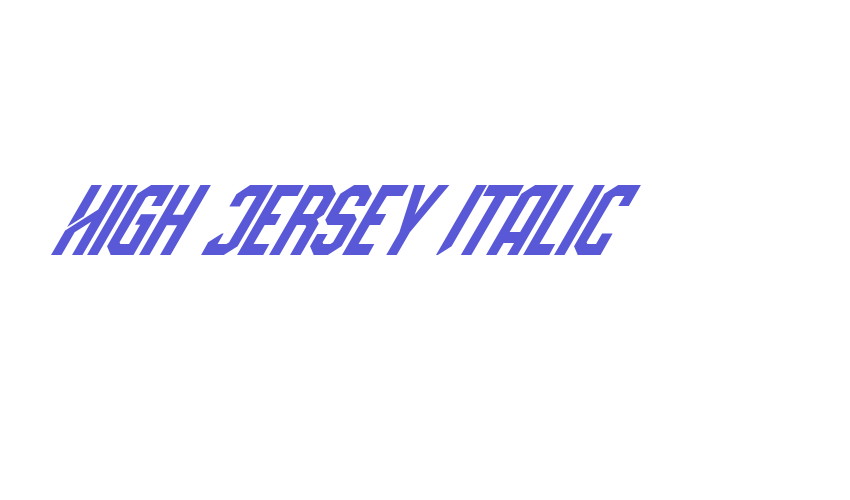 High Jersey Italic Font Download