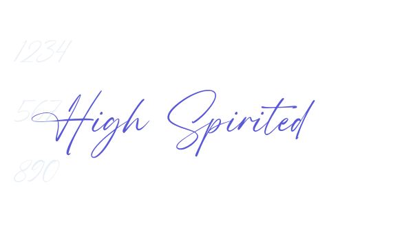 High Spirited font free