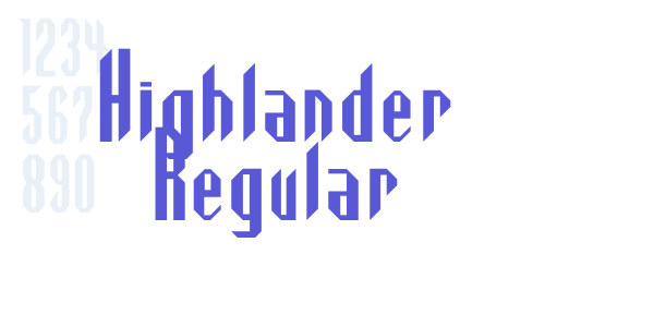 Highlander Regular font free