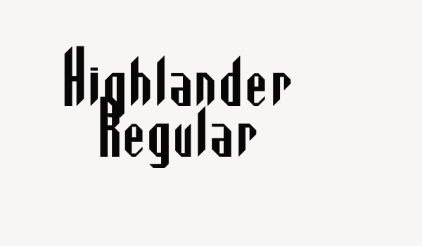 Highlander Regular Font