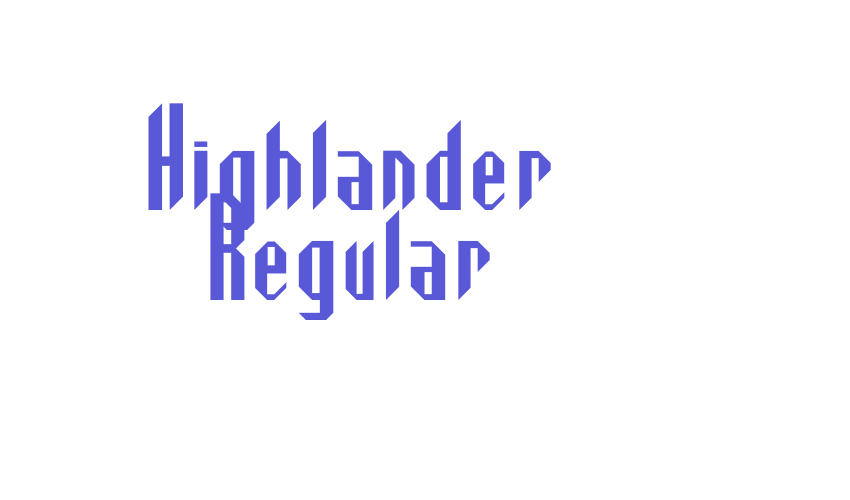 Highlander Regular Font